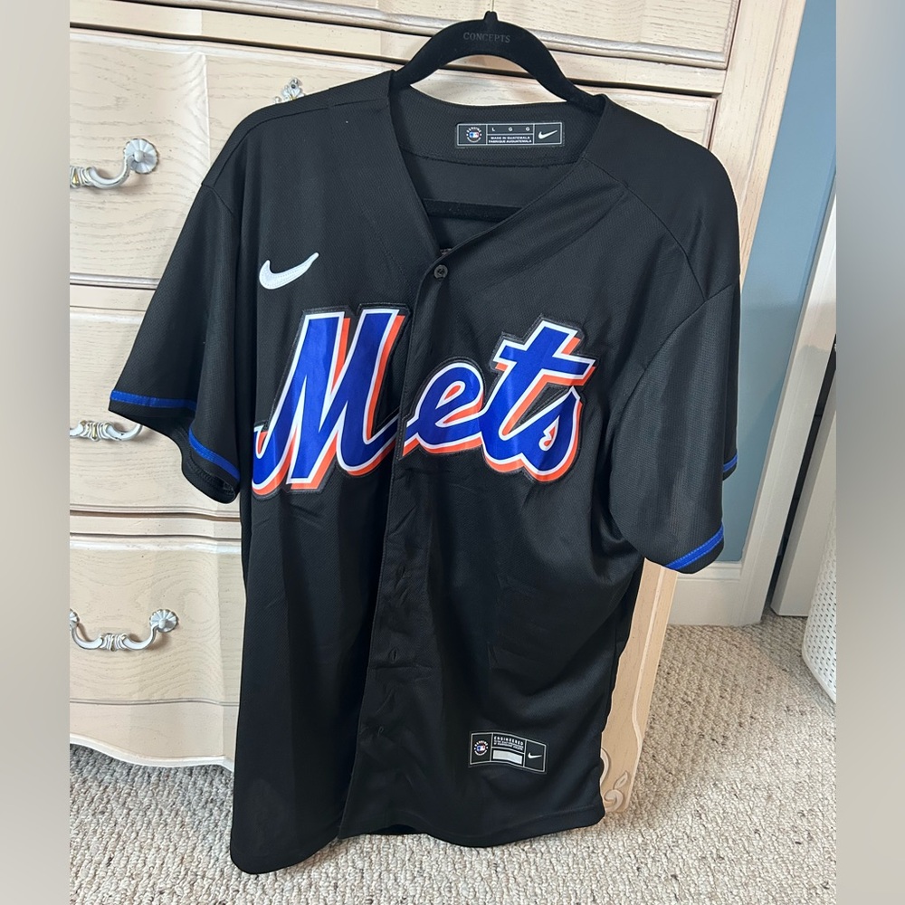 Nike Mets Black Mike Piazza Jersey #31